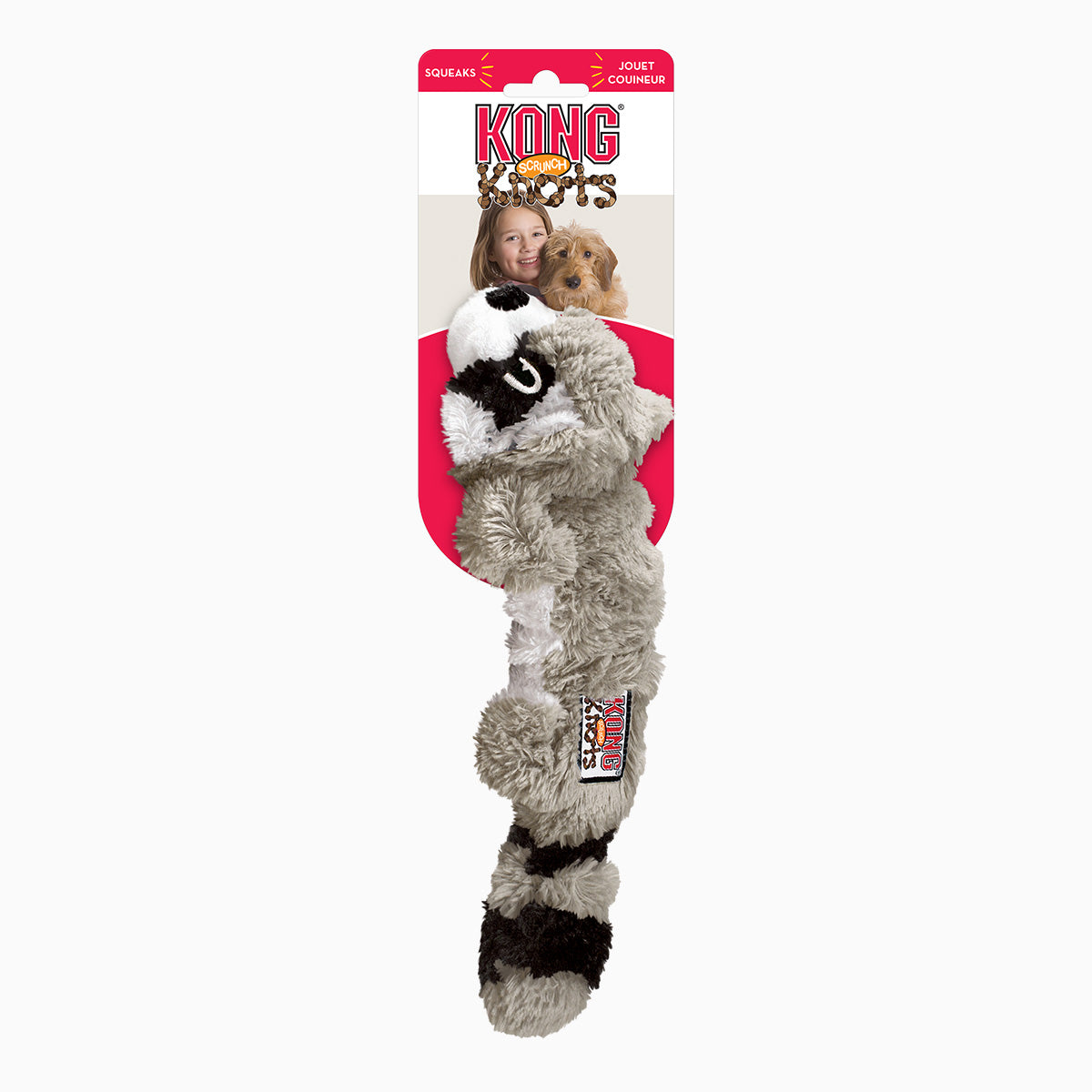 KONG Glju03551 Kong Scrunch Knots Racoon