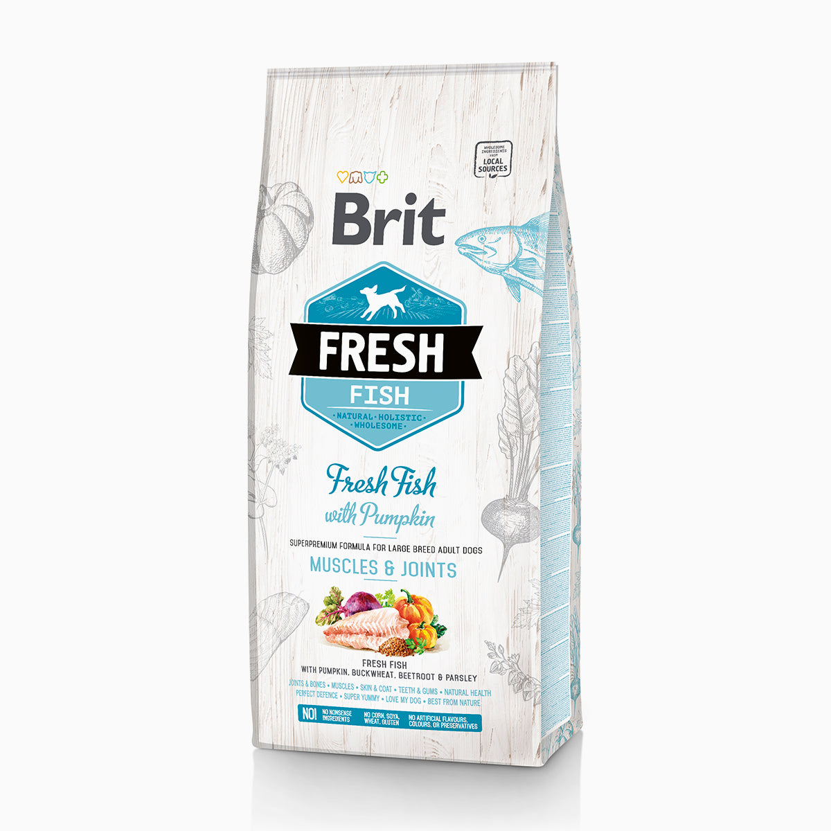 Brit Fresh Fish with Pumpkin Adult Large Breed Dog Food 12kg