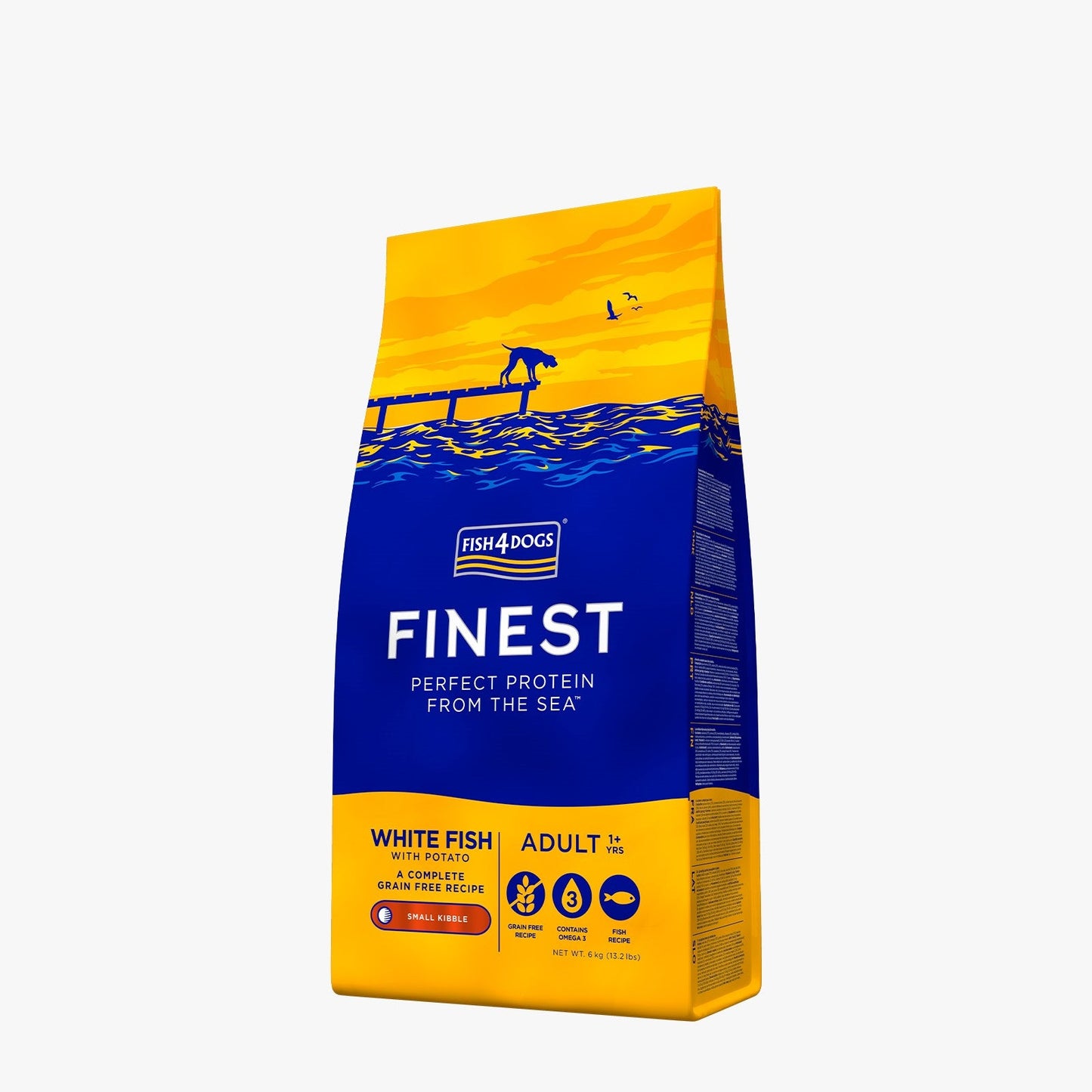 Fish4Dogs Finest Adult White Fish with Potato (Small Kibble) 6kg