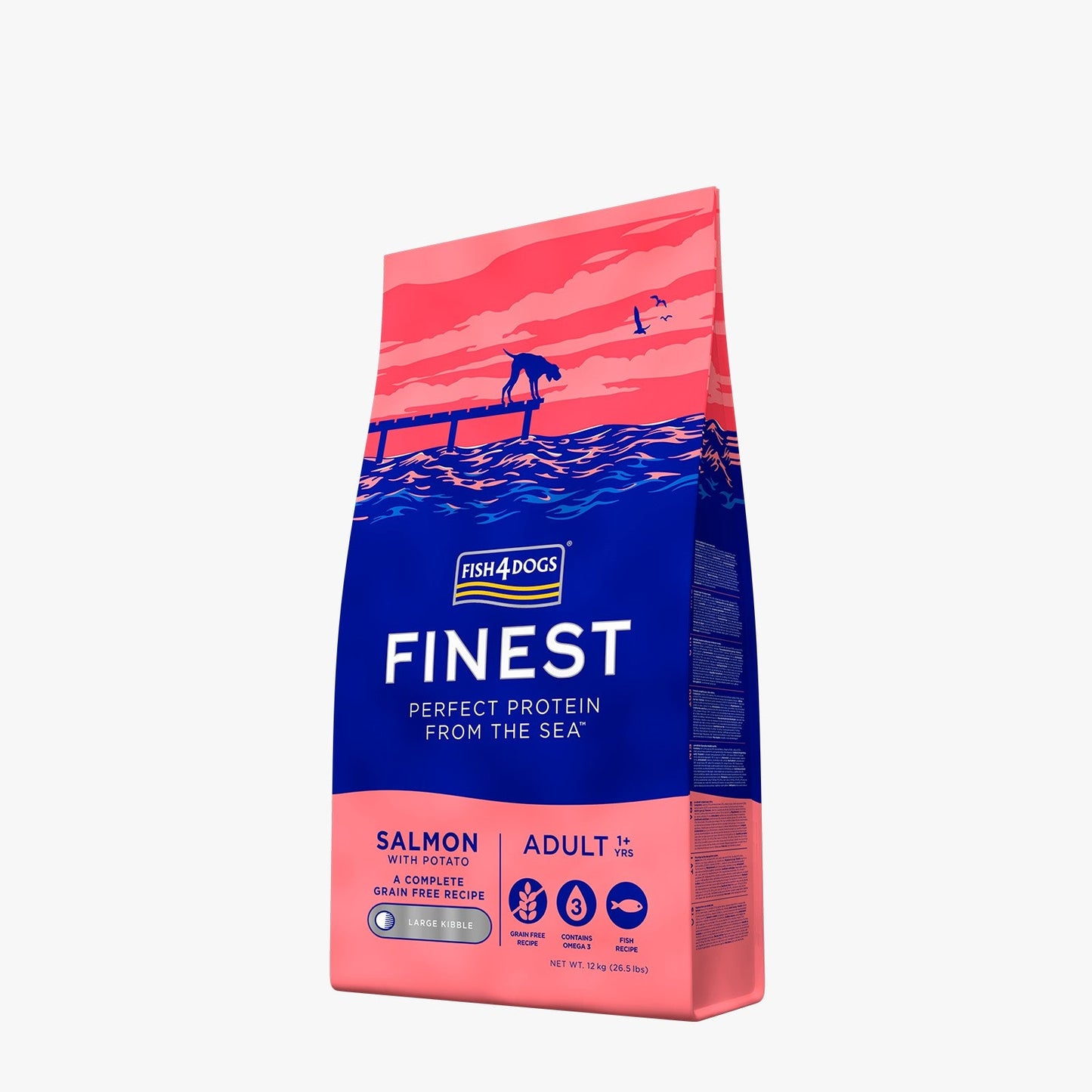 Fish4Dogs Finest Adult Salmon with Potato (Large Kibble) 12kg