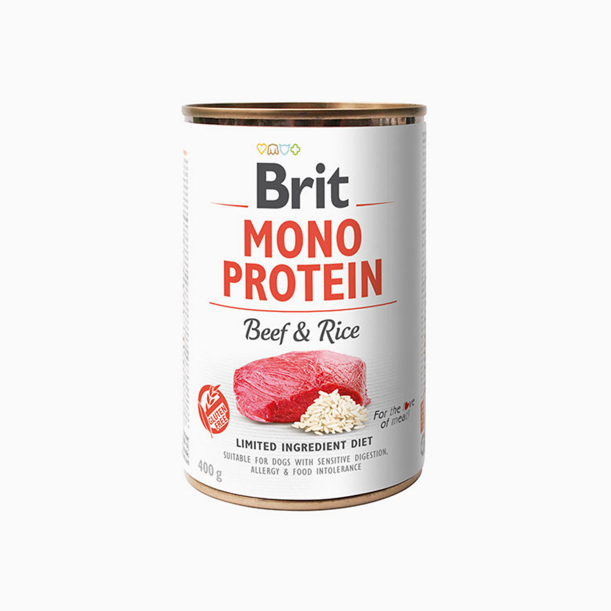 Brit Mono Protein Beef & Rice 400 g – Wet Dog Food