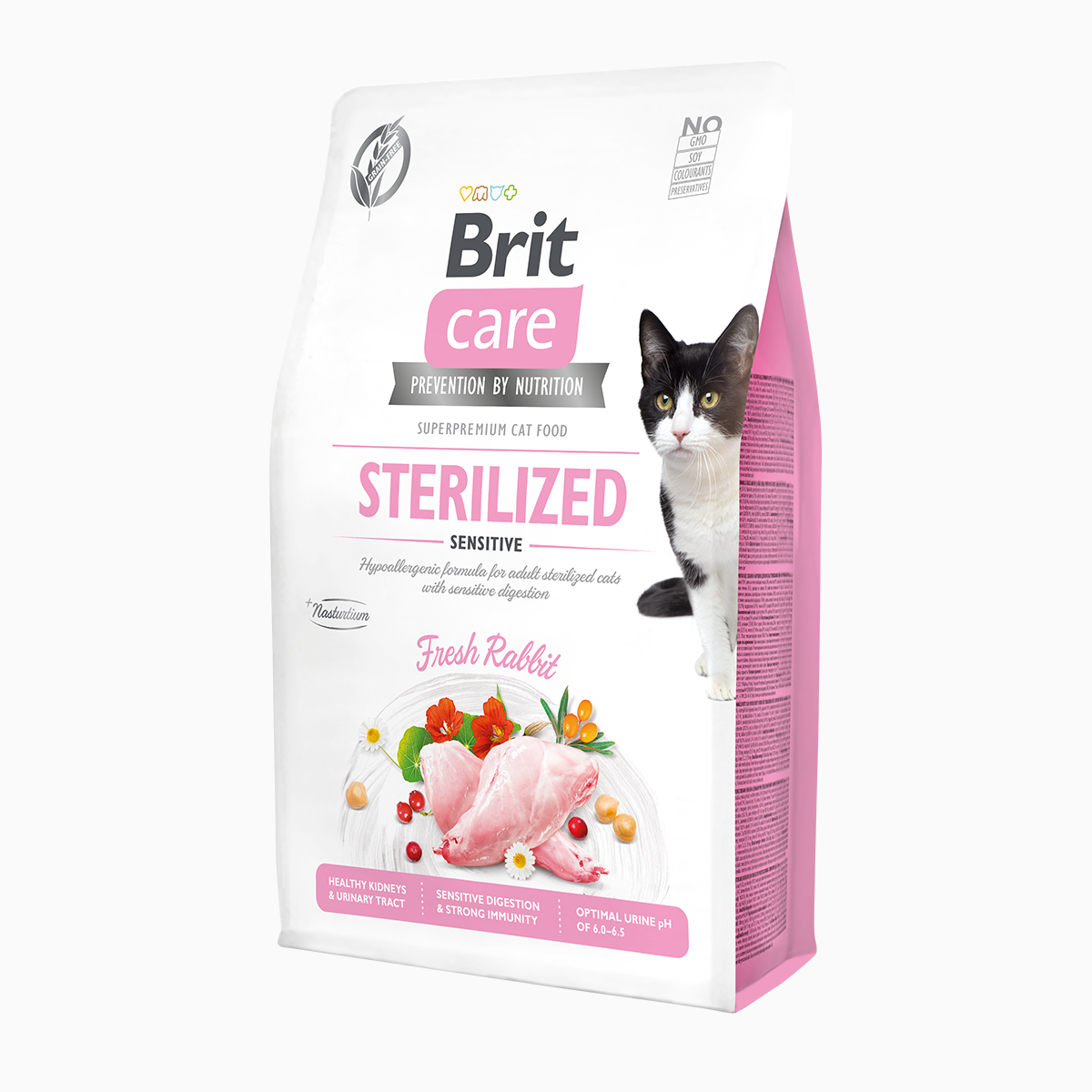 Brit Care Cat Grain-Free Sterilised Sensitive Rabbit – 2 kg