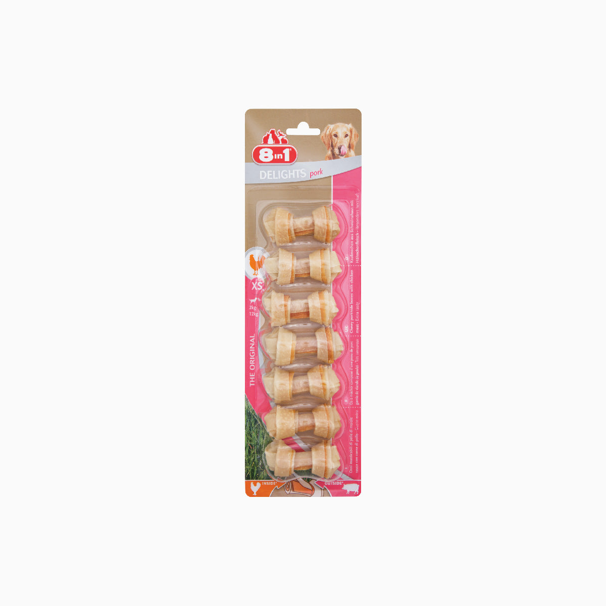 8IN1 Delights Pork Bones Extra Small