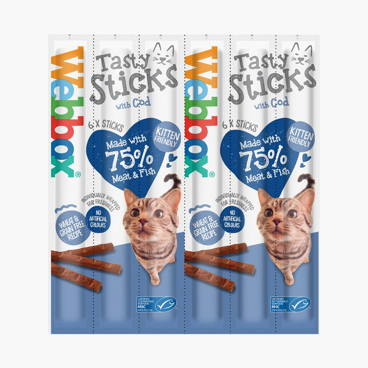 Webbox Cat Tasty Sticks W/Cod (6X5Gr)