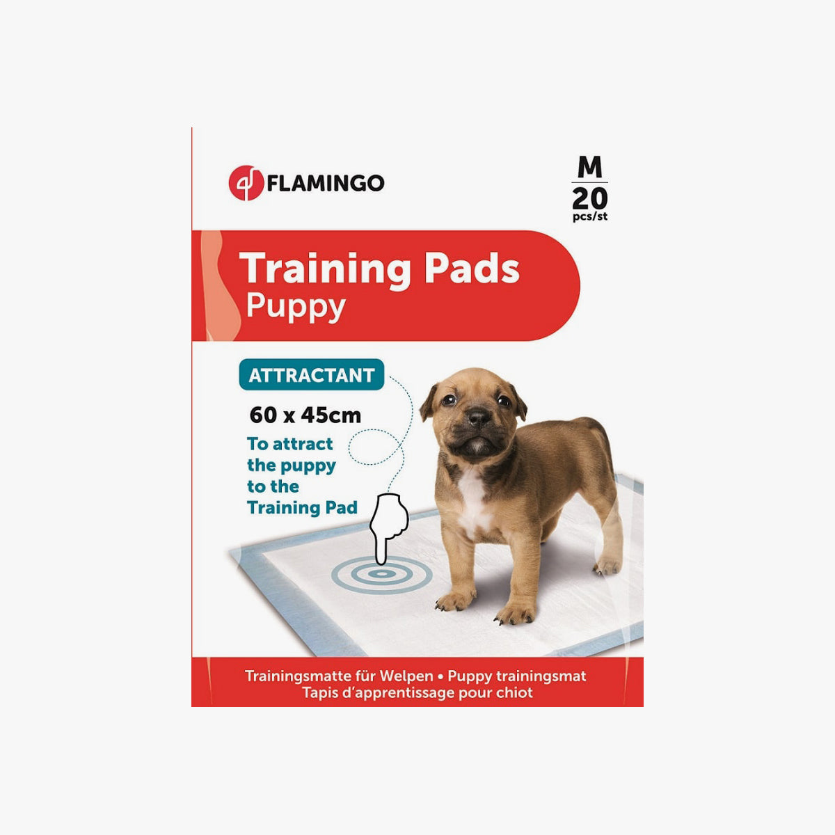 FLAMINGO Puppy Train Mat M 60X45Cm 20Pcs Attractant