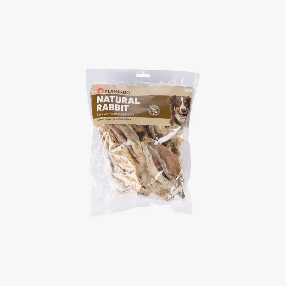 FLAMINGO Nature Snack Rabbit Ears With Hair 200Gr