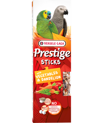 Versele-Laga Prestige Large Sticks w/ Vegetables & Dandelion for Parrots