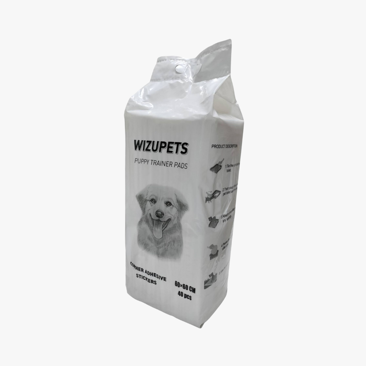 Wizupets Training Pads 60 × 60 cm – Pack of 40
