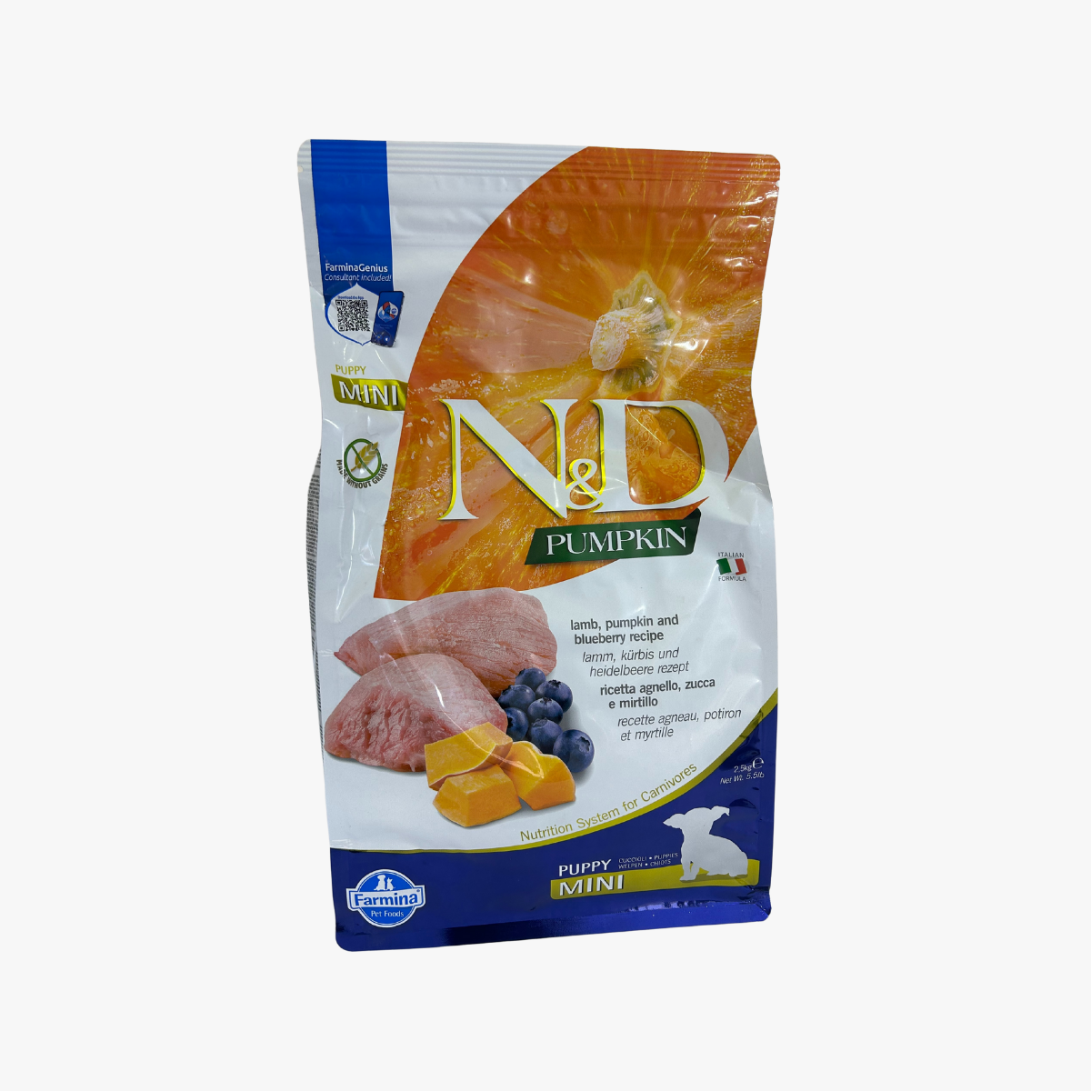 N&D Pumpkin Puppy Mini Lmb & Blue 2.5Kg