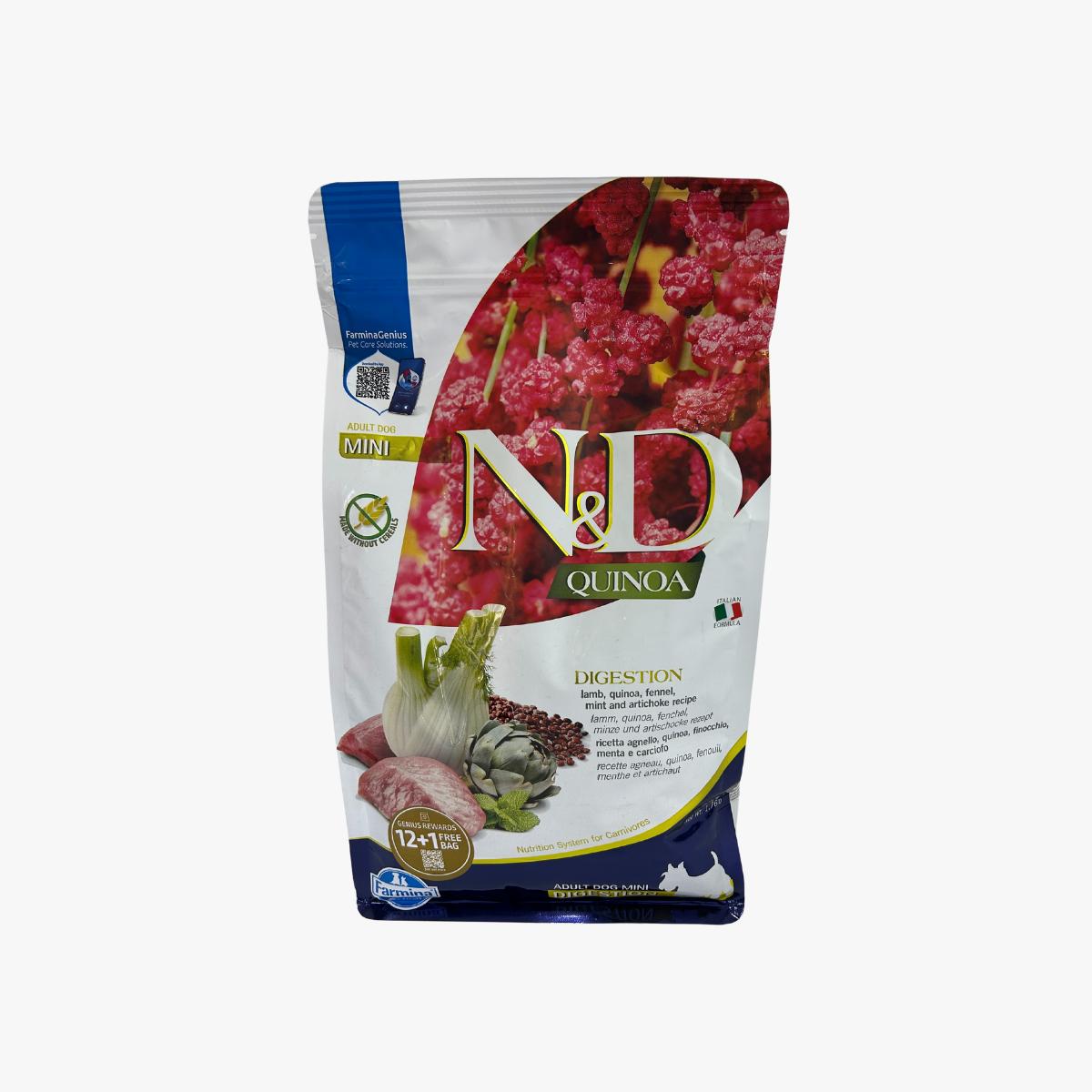 N&D Quin Dog Adt Min Lmb Digestion 800G