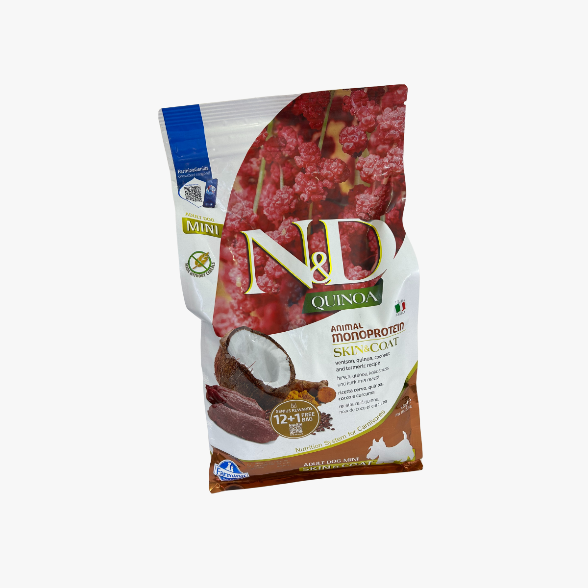 N&D Quin Dog Adt Min Skin Coat Ven 2.5Kg