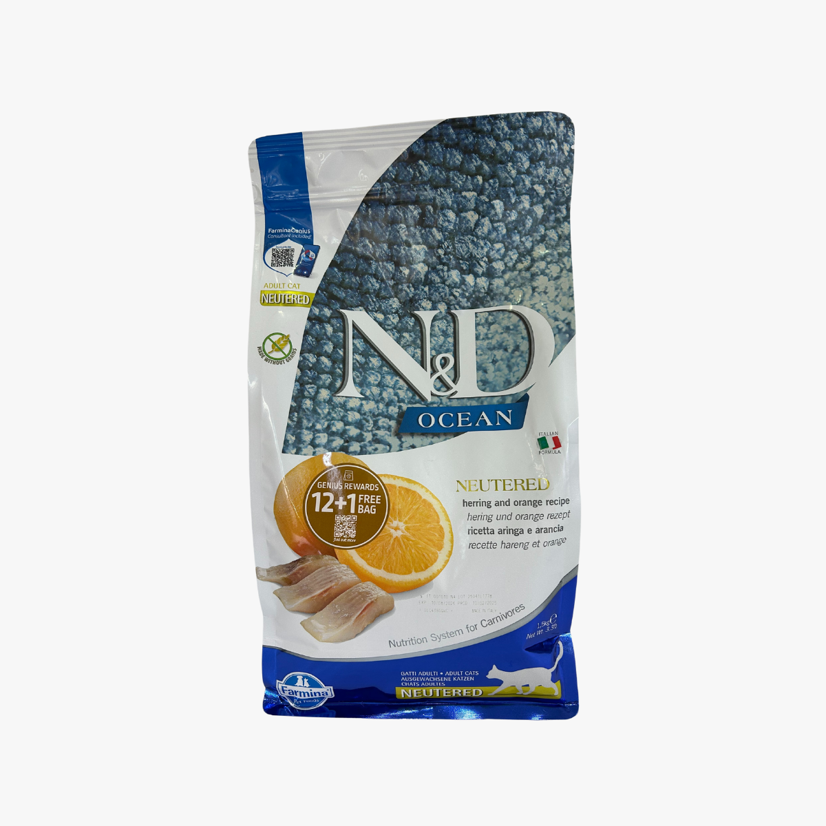 N&D Oc Cat Herring/Org Neutered 1.5Kg