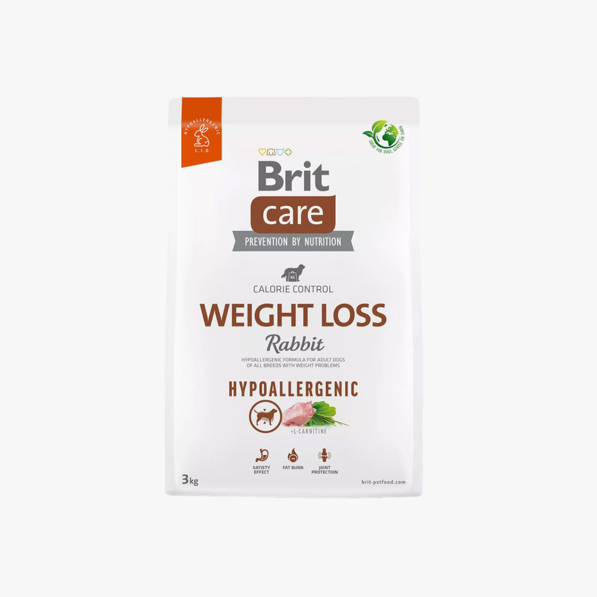 Brit Care Hypoallergenic Weight Loss – Rabbit & Rice – 3 kg