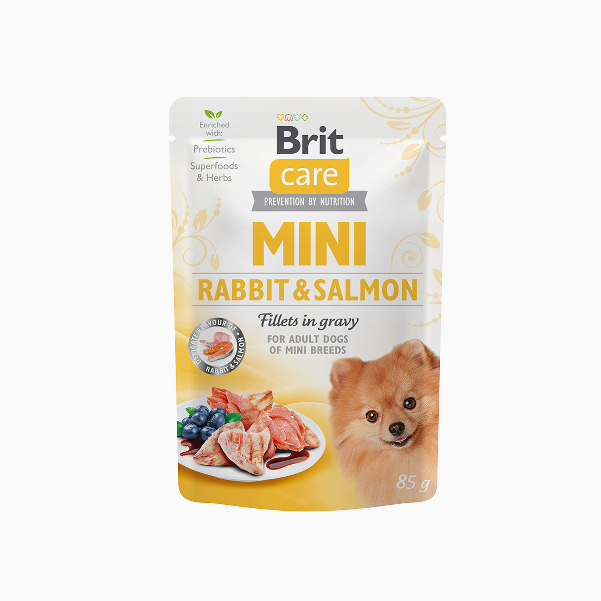 Brit Care Mini Rabbit & Salmon Fillets in Gravy 85 g