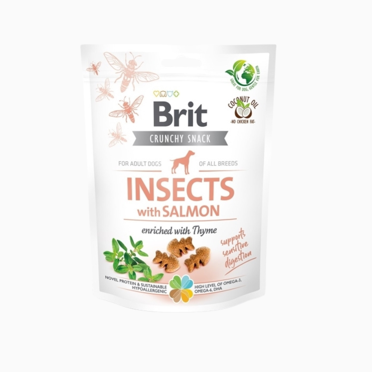 Brit Crunchy Trt Insect Slm 200G