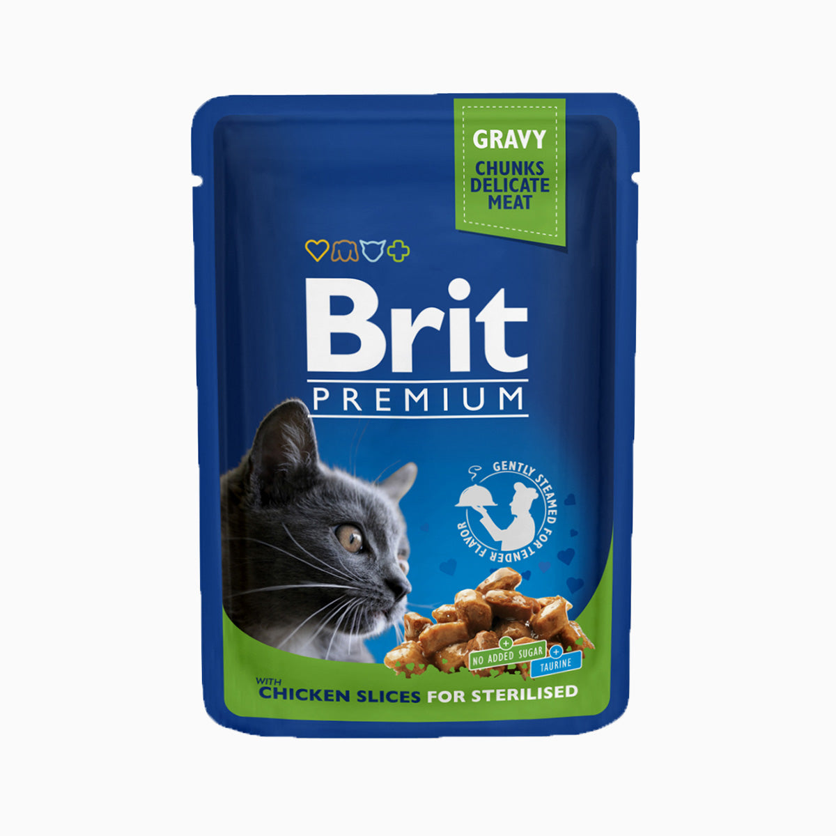Brit Premium Cat Pouches Kitten Chicken Chunks 100g