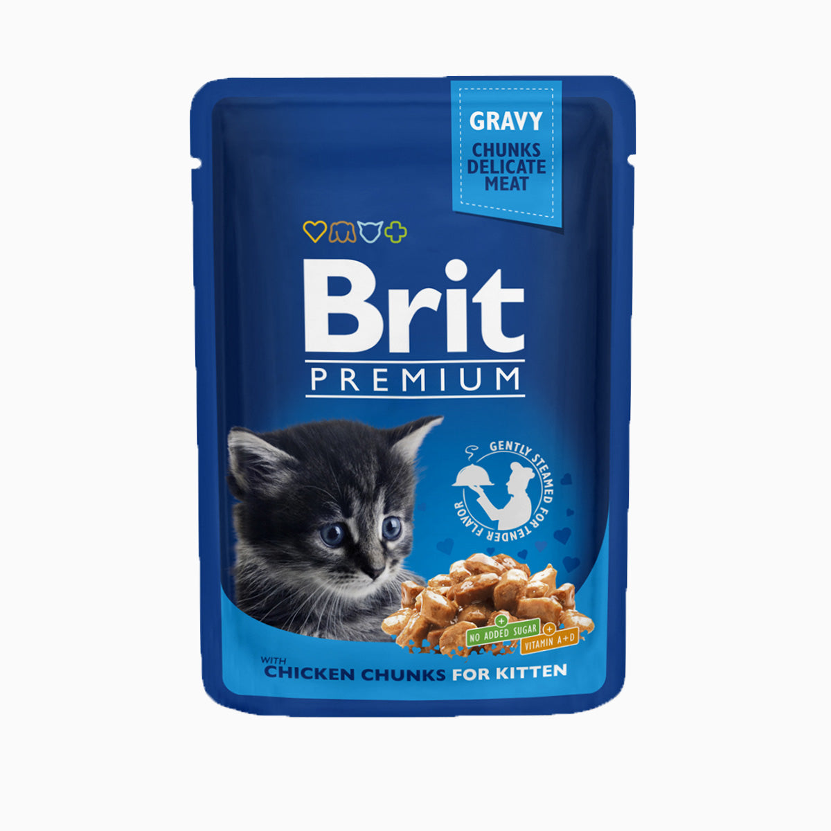 Brit Premium Cat Pouches Kitten Chicken Chunks 100g
