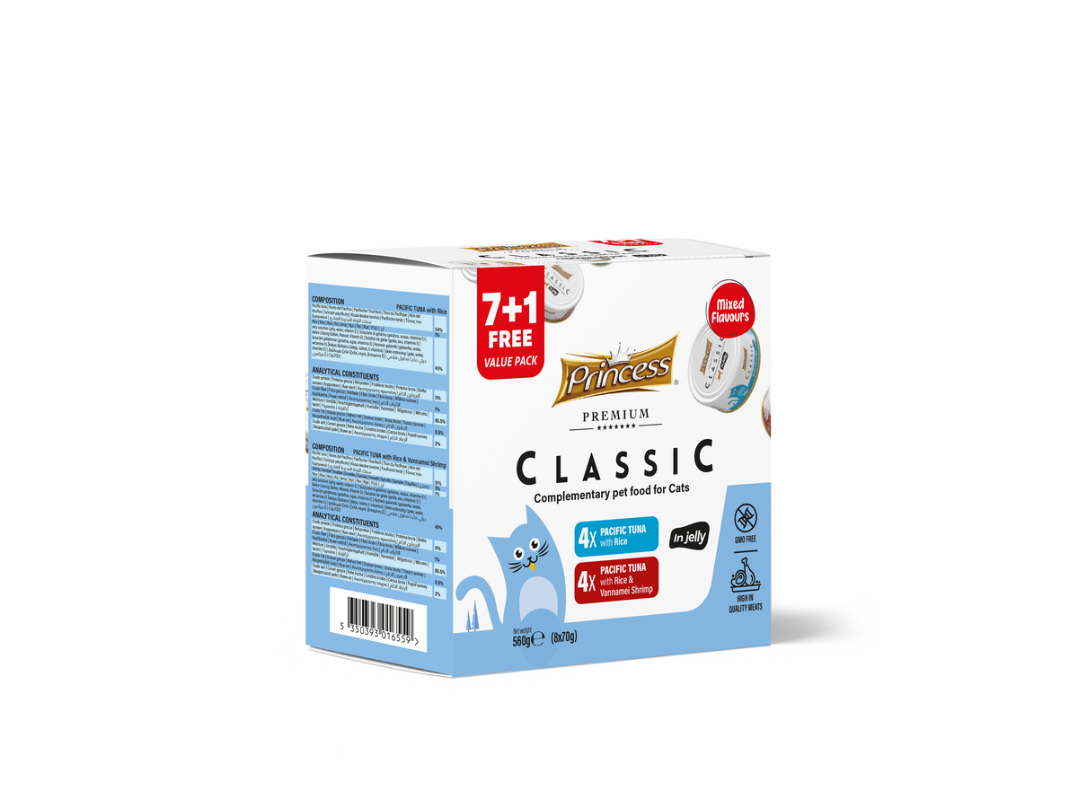 Princess Classic Mixed Combo Pacific 7+1 Value Pack – Wet Cat Food