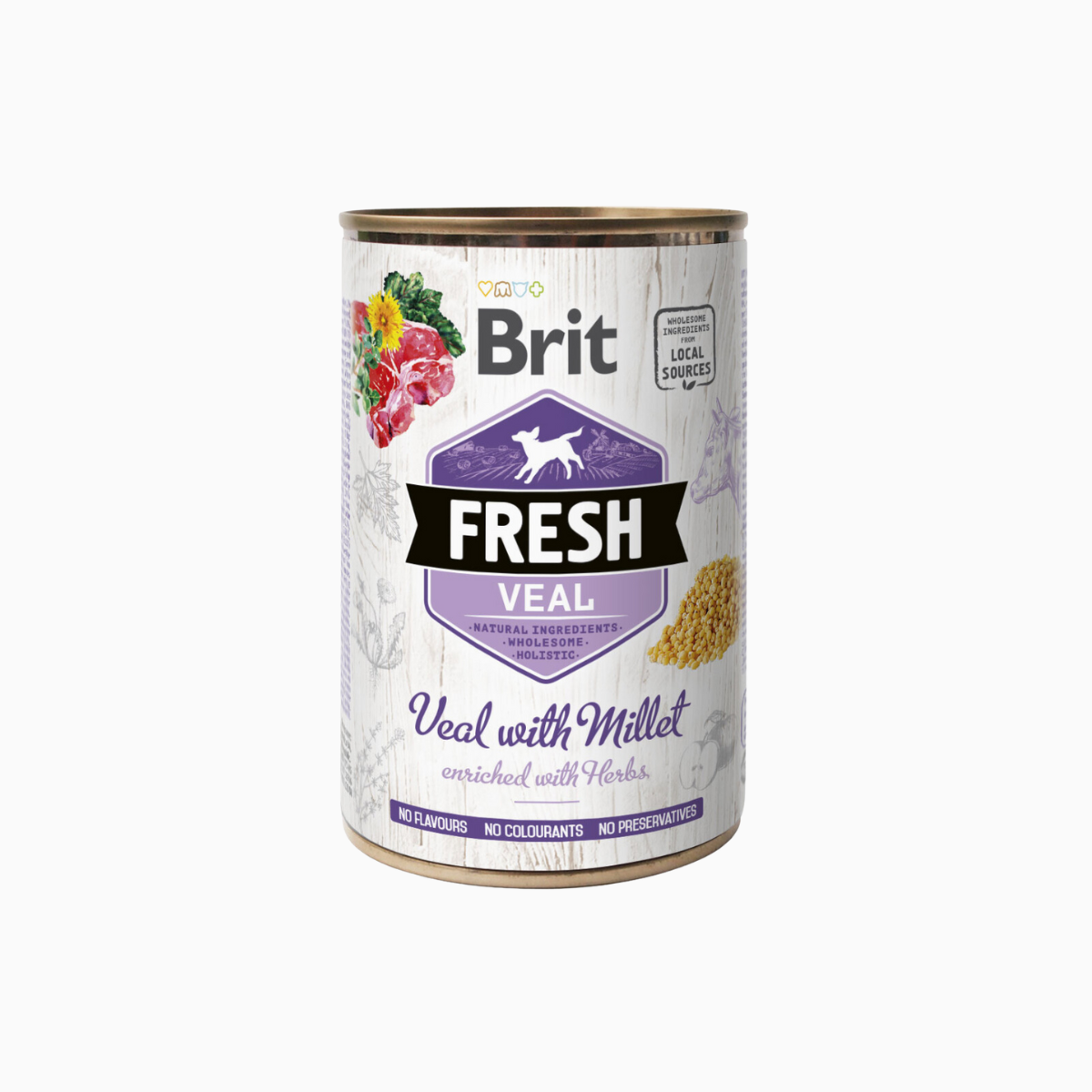 Brit Fresh Veal with Millet 400 g – Wet Dog Food