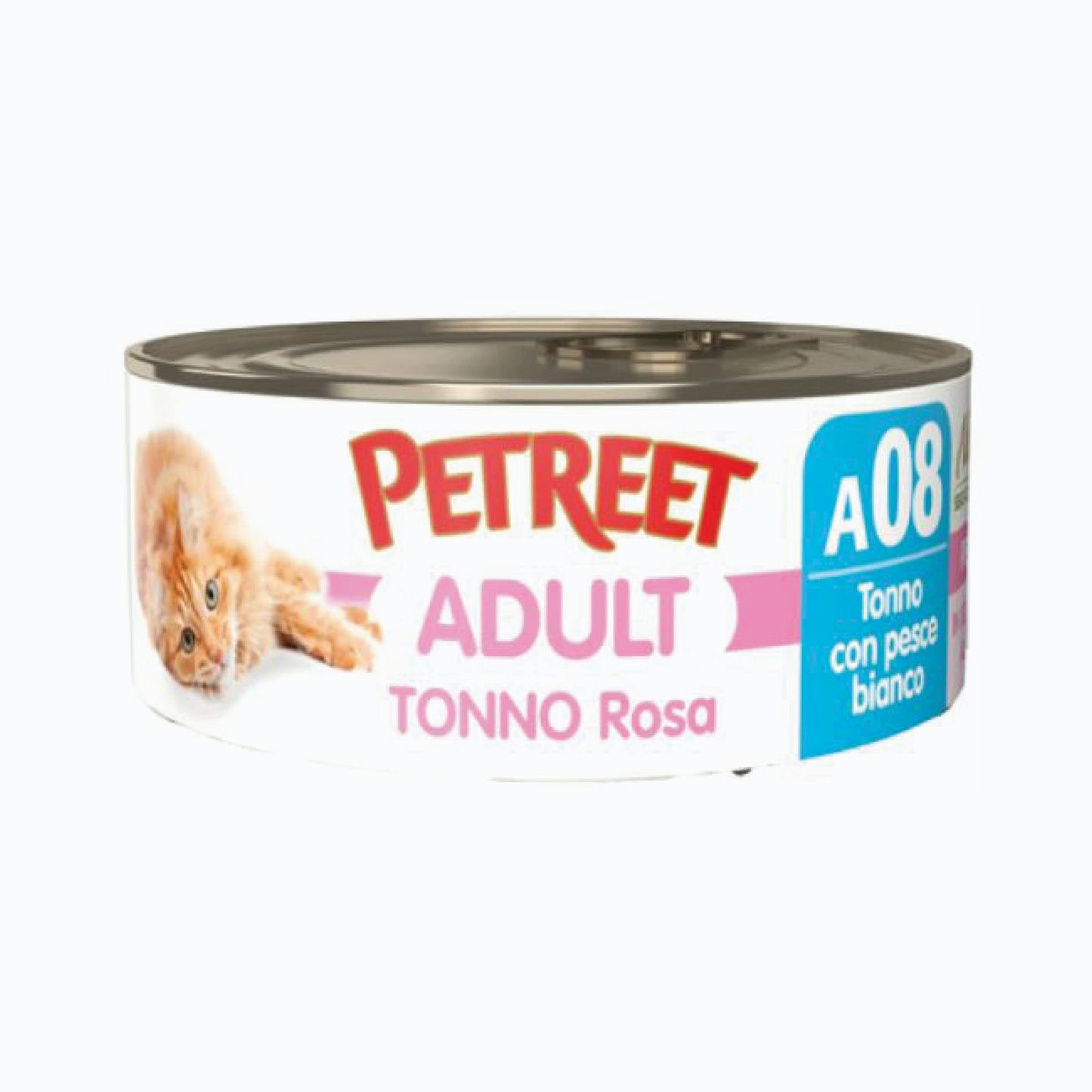 Petreet A08 Tonno Rosa Pesce Bianco 70G