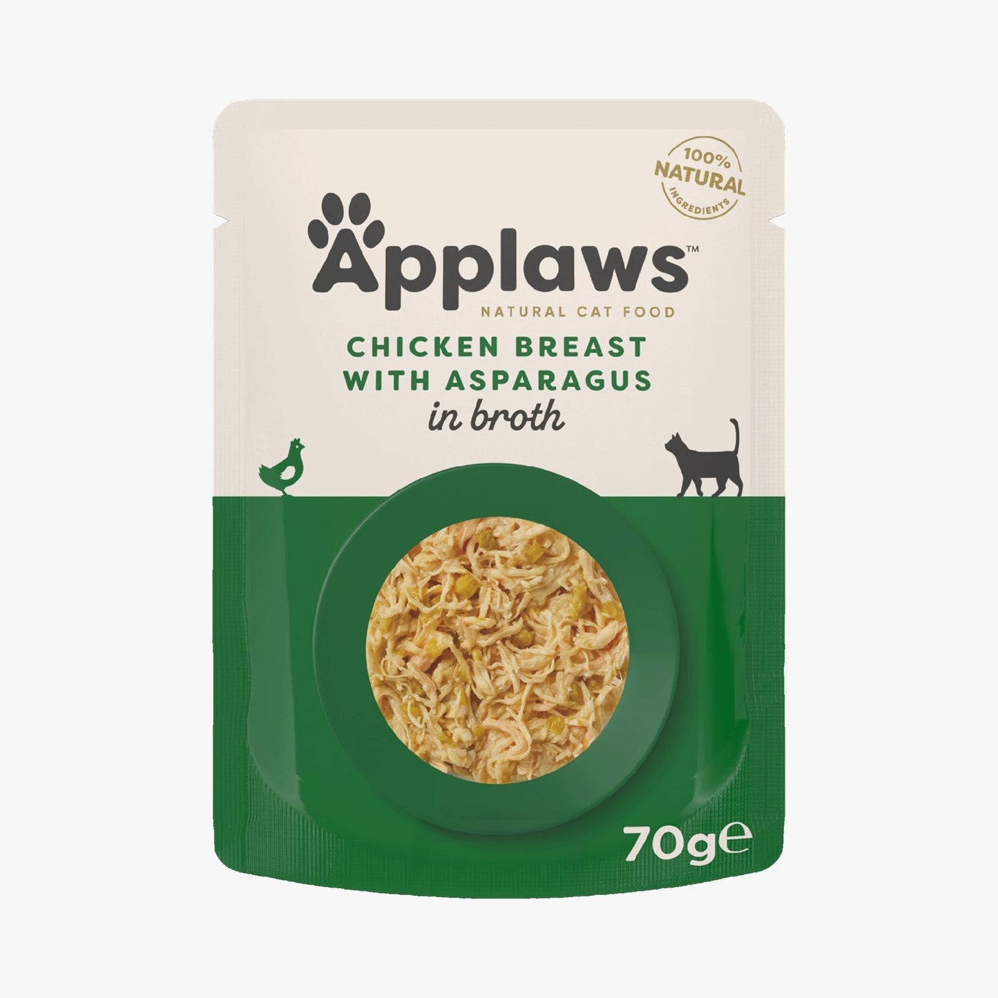 Applaws Cat Pouch Chicken with Asparagus in Broth 70g