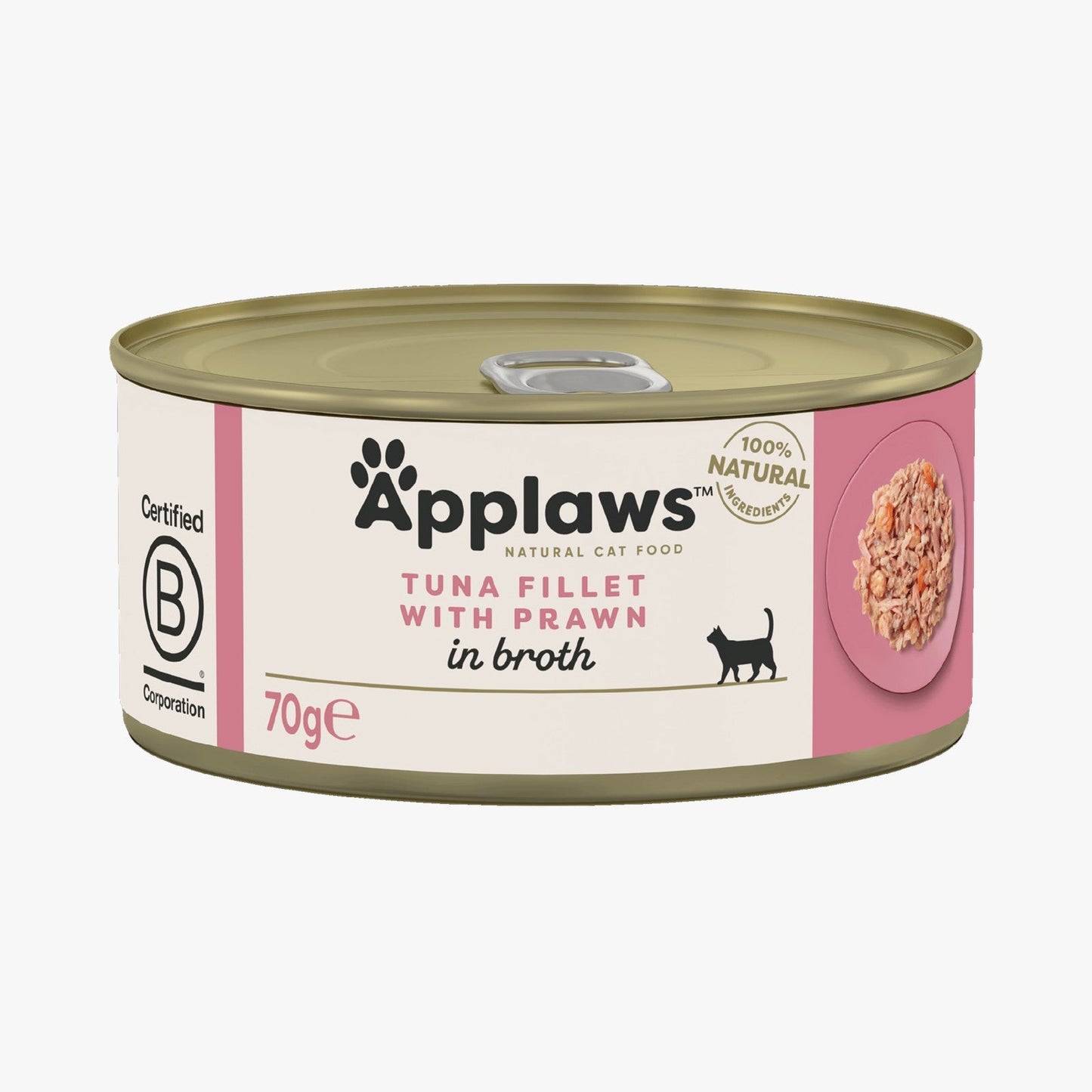 Applaws Cat Tin Tuna Fillet with Prawn in Broth 70g