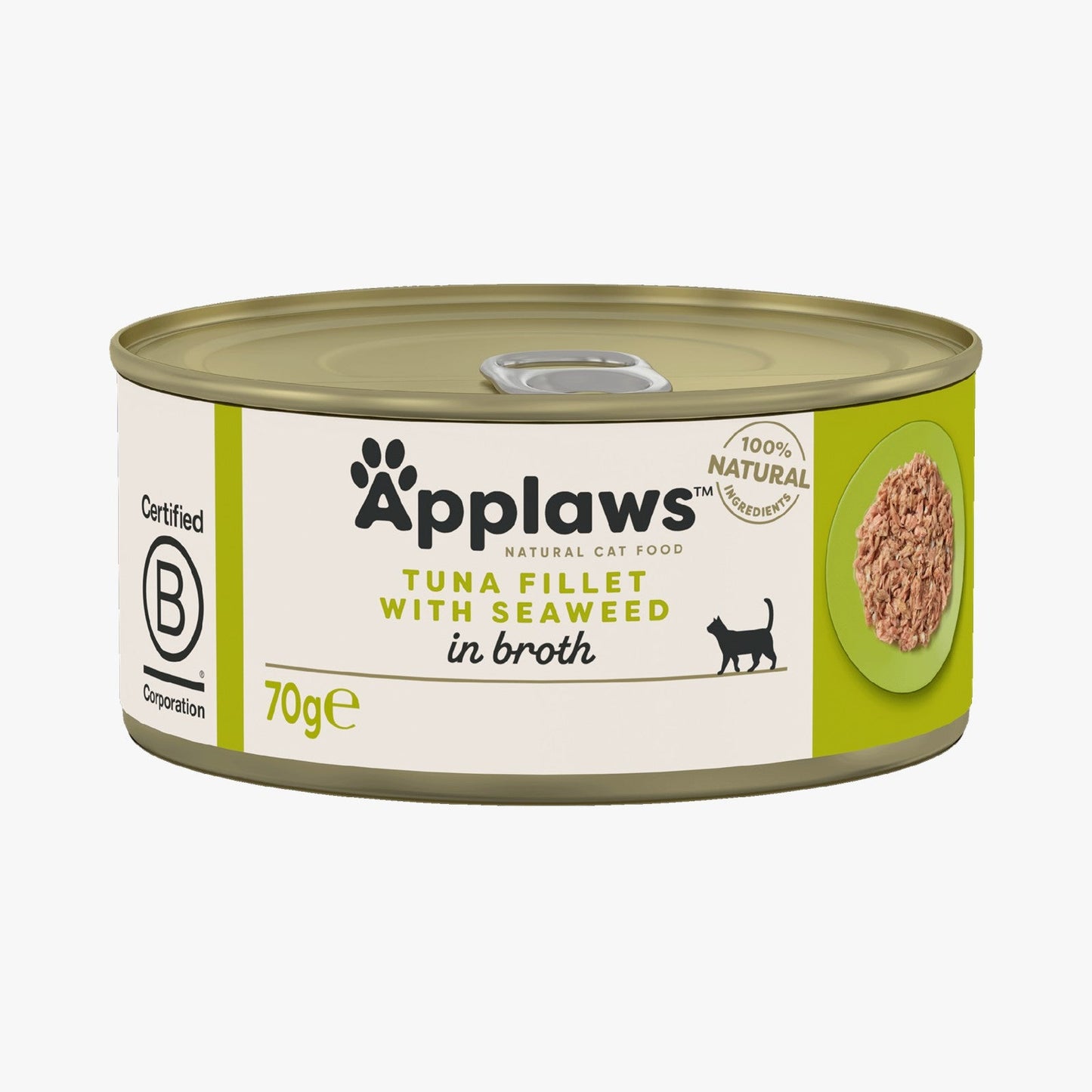 Applaws Cat Tin Tuna Fillet with Seaweed in Broth 70g