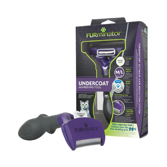 Furminator Undercoat DeShedding Tool Medium & Large Cat Long Hair