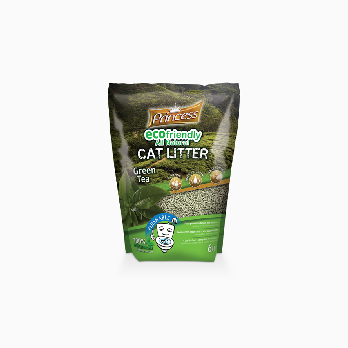 Princess Eco Litter 6Ltr Green Tea