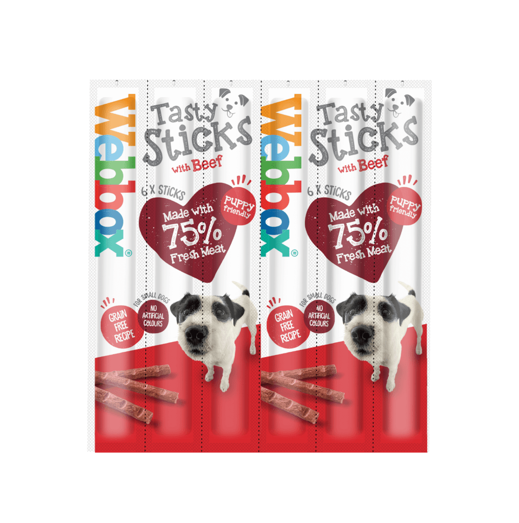 WEBBOX DOG TASTY STICKS W/BEEF 6X5