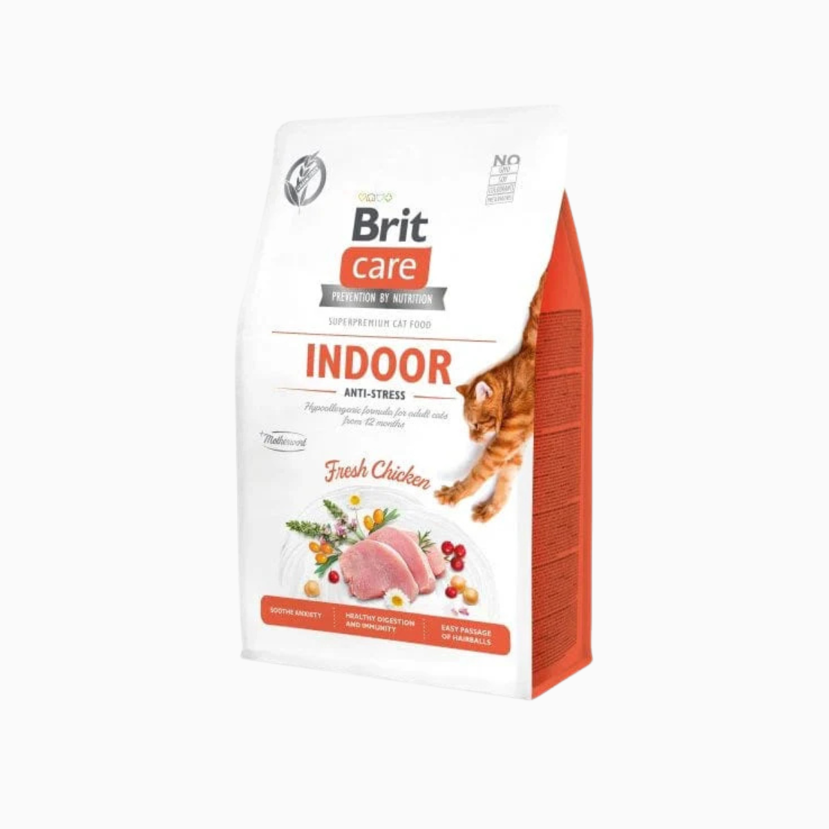 Brit Care Cat Grain-Free Indoor Anti-Stress 2 kg – Dry Cat Food