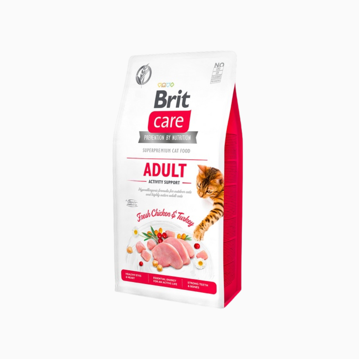Brit Care Cat Grain-Free Adult Activity Support – Chicken & Turkey – 2 kg