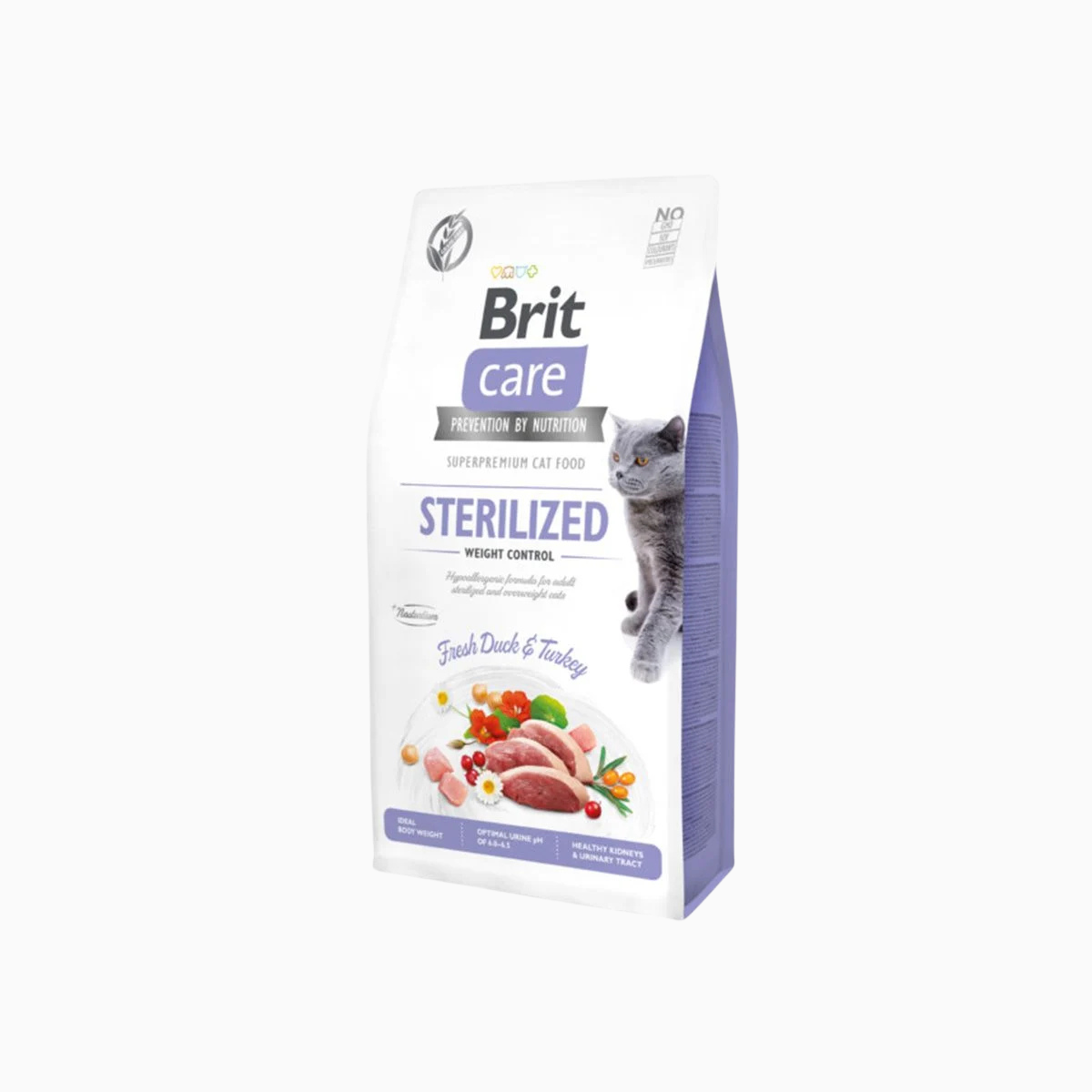 Brit Care Cat Grain-Free Sterilised Weight Control – Duck & Turkey – 400 g