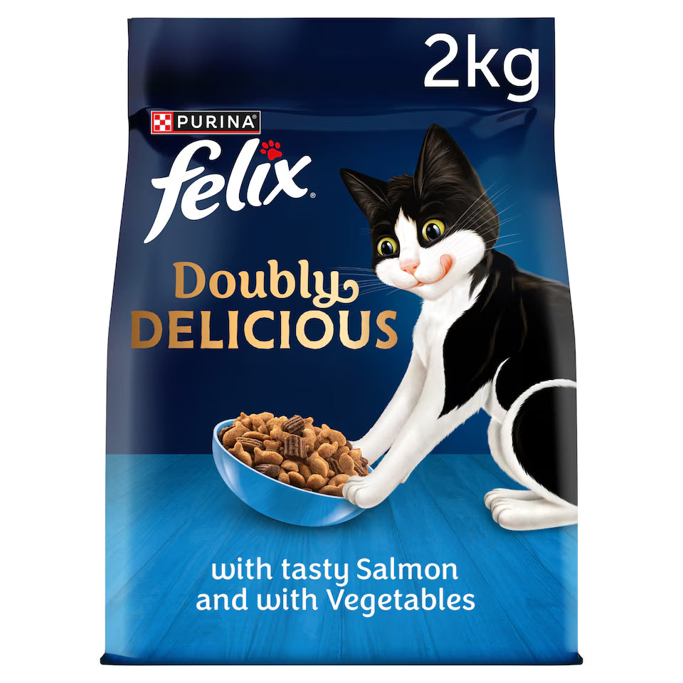 FELIX Doubly Delicious Dry Food Salmon and Vegetables 2kg
