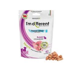 FANCON FOODS I'M DIFFERENT FREEZE-DRIED HYPOALLERGENIC SNACK FOR DOGS AND CATS - RABBIT
