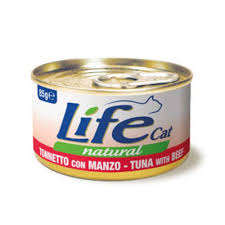 Lifecat Natural Tuna With Beef 85G