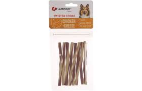 FLAMINGO DUETTO TWISTED STICKS W CHICKEN AND CHEESE - 85G