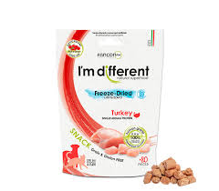 FANCON FOODS I'M DIFFERENT FREEZE-DRIED HYPOALLERGENIC SNACK FOR DOGS AND CATS - TURKEY