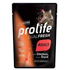 Prolife Dualfresh Adult Cat Pouch Chicken With Duck 85G