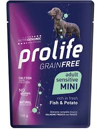 Prolife Dog Grain Free Adult Sensitive Mini Pouch Fish With Potato 100G