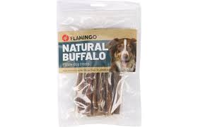 FLAMINGO NATURAL BUFFALO PIZZLE DOG TREATS 15CM - 10PCS
