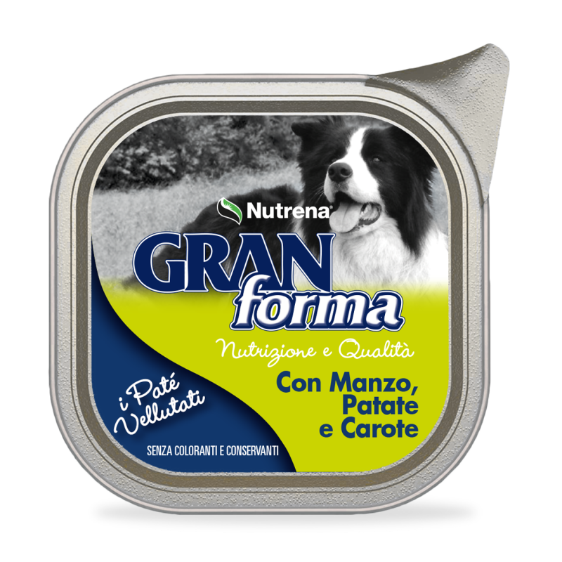 Nutrena Gran Forma Dog Pâté Manzo Patate e Carote – 300g