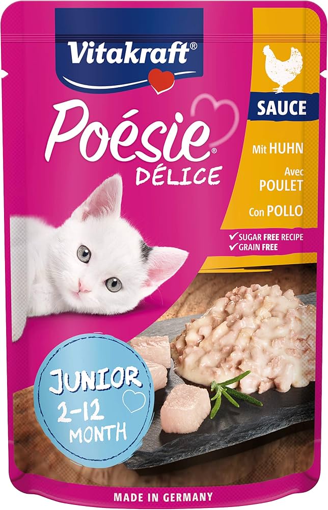 Vitakraft Poésie Délice Junior in Sauce Chicken Flavoured 85g