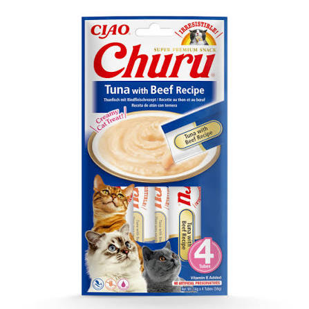 CIAO Churu Tuna with Beef Recipe EU110 x4 tubes