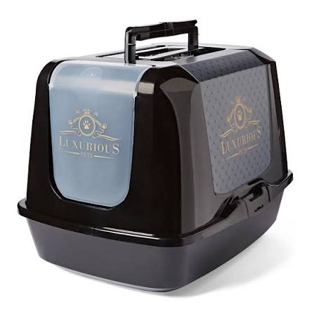 Luxurious Pets Black Cat Litter w/ Filter for Cats