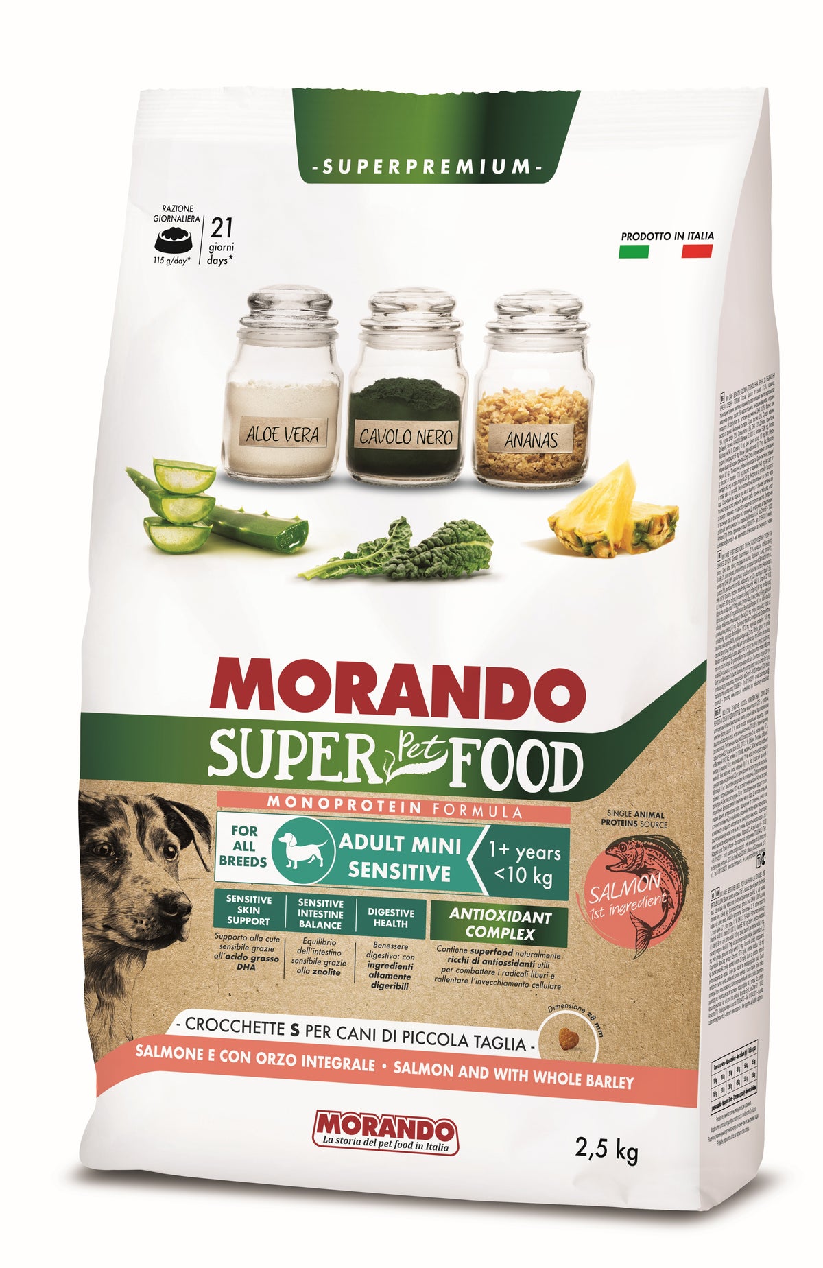 Morando Super Food Monoprotein Adult Mini Sensitive Salmon w Whole Barley 2.5kg