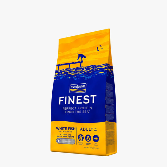 Fish4Dogs Finest Adult White Fish with Potato (Large Kibble) 12kg