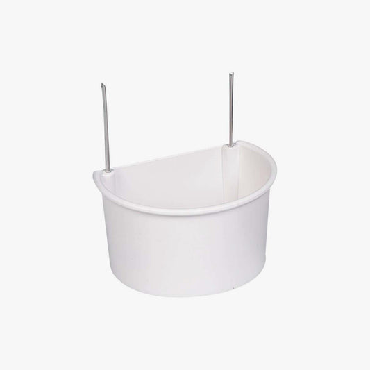 Seed Cup Parakeets White 11X8.5X6Cm