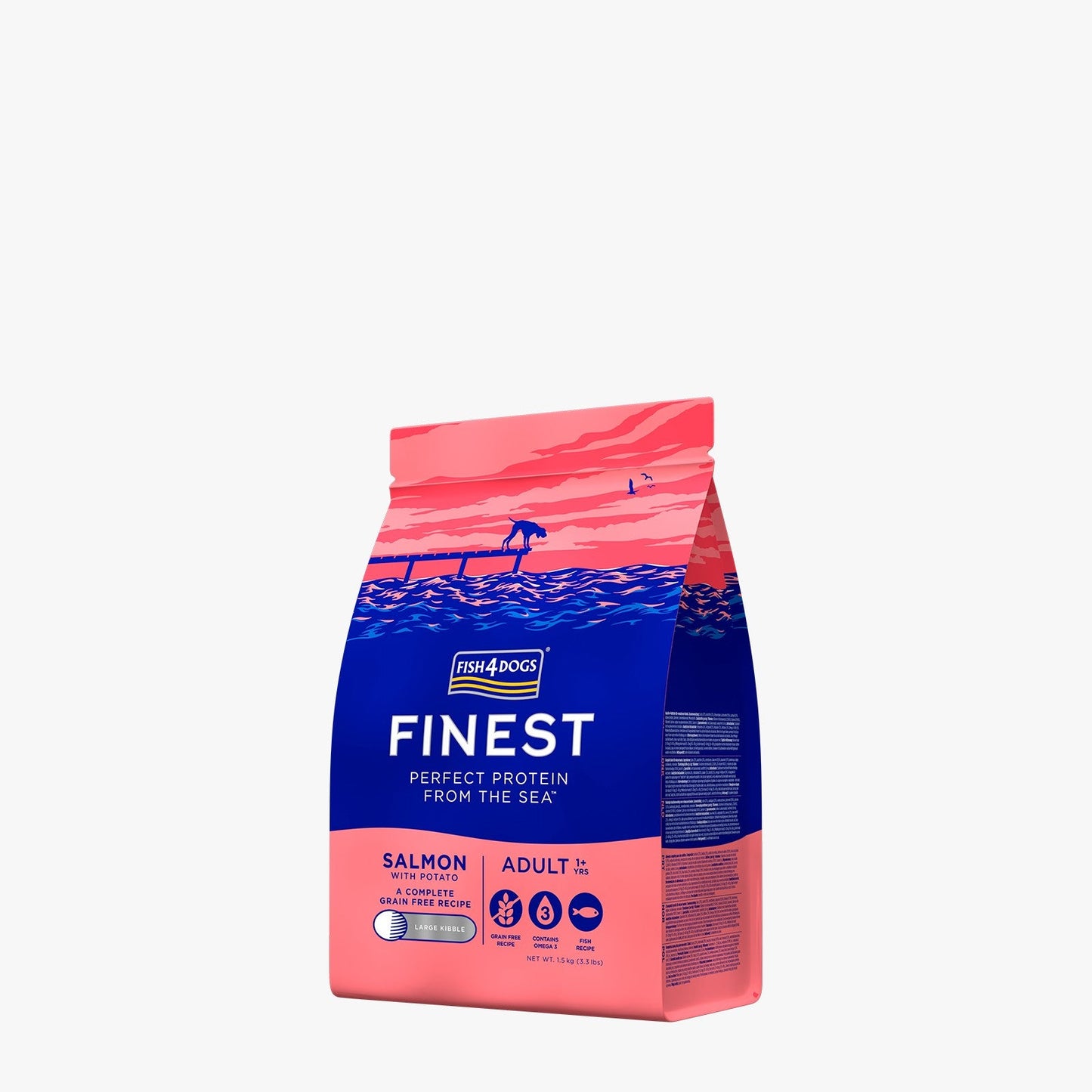 Fish4Dogs Finest Adult Salmon with Potato (Large Kibble) 1.5x4kg
