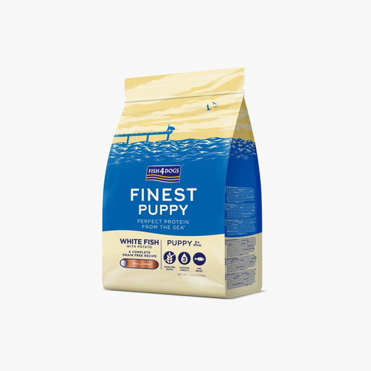 Fish4Dogs Finest Puppy White Fish with Potato (Small Kibble) 1.5x4kg